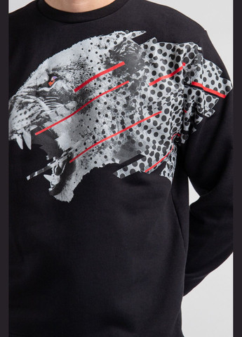 Черный черный хлопковый свитшот с принтом Marcelo Burlon (339100785)