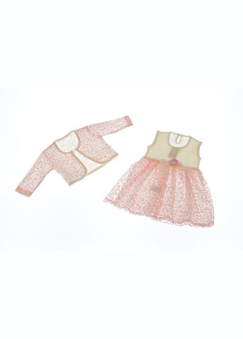 Розовое платье с длинным рукавом с балеро трикотажное розовое 68 см (30780) BABYKROHA (323469350)