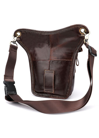Сумка-барсетка на пояс чоловіча шкіряна 20013 Коричнева Vintage (329147588)