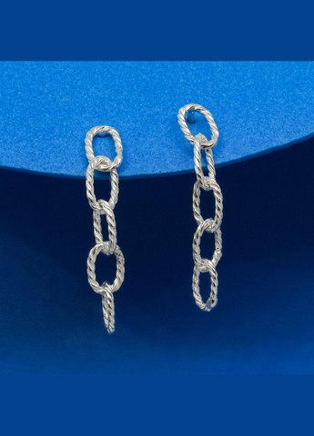 Срібні сережки пусети гвоздики "Ланки" No Brand (350667303)