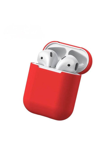 Чехол для наушников Красный С карабином No Brand Airpods 1/2 (326803433)