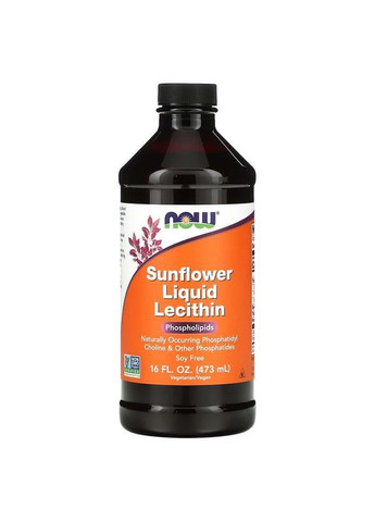 Жидкий Лецитин из Подсолнечника Sunflower Liquid Lecithin 473 мл Now Foods (285217963)