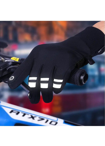 Рукавички демісезонні з сенсорним антиковзаючим покриттям світловідбивними елементами (478325-Prob) Розмір М Unbranded (304140627)