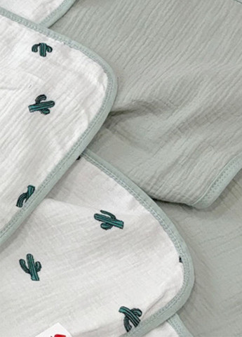 Плед Детский Хлопок Муслин 100х130 см - двухсторонний -Зеленый Lovely Svi (336493749)