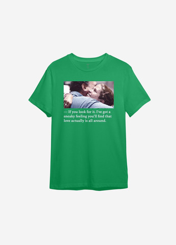 Зеленая всесезон футболка с принтом "if you look for it" ТiШОТКА