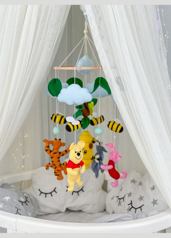 Детский мобиль на кроватку для младенцев WooolyWool «Приключения друзей» No Brand (342757974)