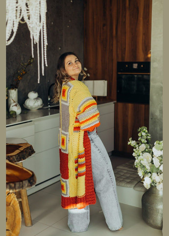 Желтый демисезонный кардиган No Brand