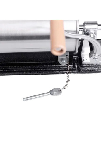 Шприц для ковбаси ручний 2 л горизонтальний із нержавіючої сталі 4 насадки для домашнього приготування м'ясних виробів ProDobro (364193416)