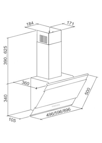 Вытяжка Focus 700 60 IS+BL ELEYUS (314590183)