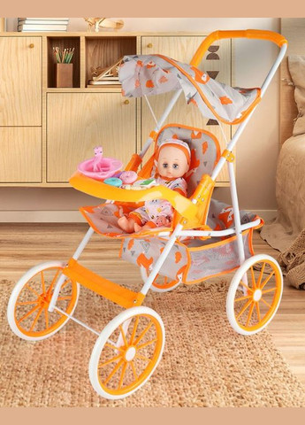 Стильна Коляска для ляльки з набором іграшок від 3 років (М9670149) No Brand (300579965)