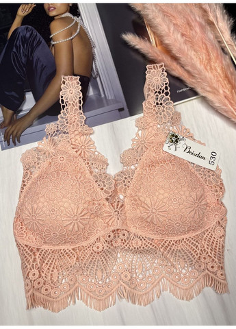 Пудровий топ топ мереживний Beisdanna без кісточок поліамід, еластан