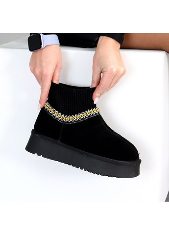 Замшеві Угги з імітацією шкарпеток Helen (363234889)