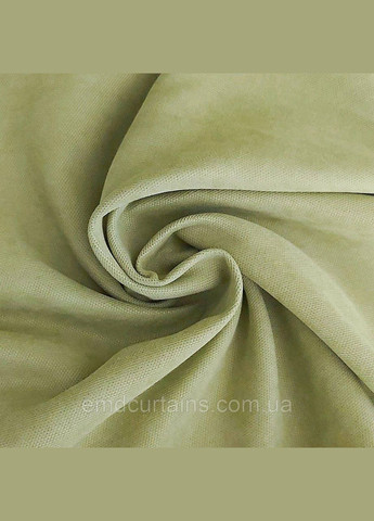Комплект шторы на серых люверсах 2 шт 140х250 см микровелюр Светло-зеленый No Brand (337358587)