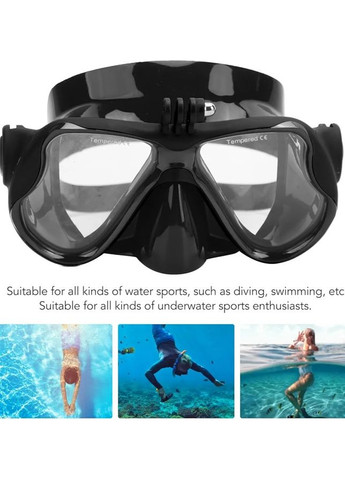 Професійна підводна маска для дайвінгу з тримачем для камери GoPro Black No Brand (346085416)