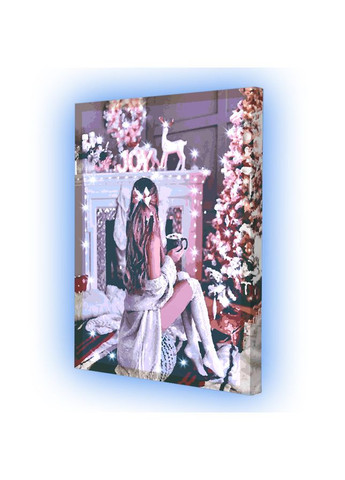 Картина по номерам со светодиодной подсветкой Рождественские огни 40x50 см (ГР-014) Riviera Blanca (303136404)