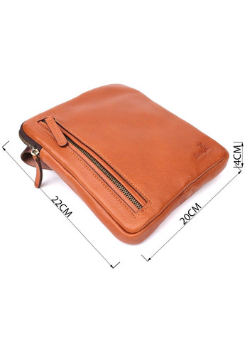 Мужская кожаная сумка через плечо из прочной зернистой кожи 23151 Рыжий Shvigel (362971711)