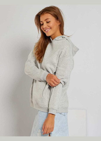 Худи флис,серый меланж, Kiabi (277693985)