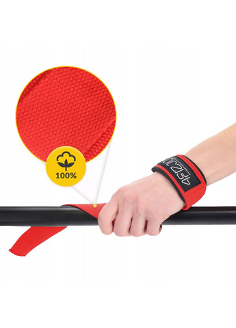 Лямки для становой тяги Deadlift Straps Red (P-5905973402286) 4FIZJO (357132993)