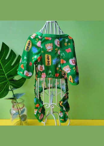 Пижама для собак Pet Style "Lucky" Зеленая XL No Brand (327089750)