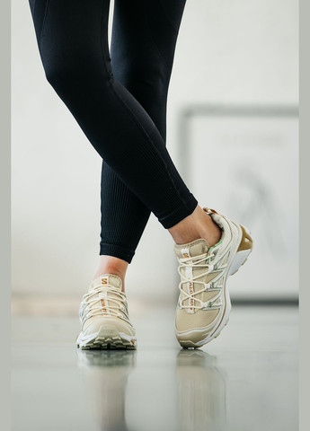 Кроссовки женские Salomon XT-6 Expanse white beige | Саломон ХТ-6 Экспанс белые бежевые No Brand белые демисезоны (315761811)