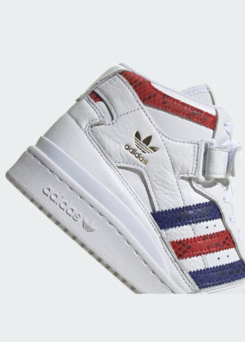 Белые кеды высокие adidas Forum Mid W ID9460