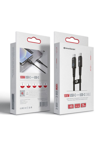 Дата кабель (m469347) ArmorStandart USB-C to USB-C 1.2m Magnetic 100W black (367064298)