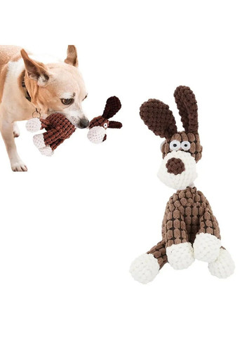 Мягкая игрушка с пищалкой для повышения зубной гигиены укрепления челюстей собак (481069-Prob) Забавный ослик коричневый Unbranded (352527699)