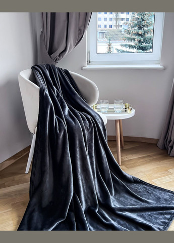 Плед Manner велсофт 150х200 см 300 гм2 Graphite (94326093) Emily (292653240)