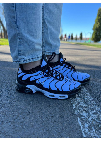 Черные демисезонные кроссовки мужские nike air max plus tn white / black найк аир макс тн плюс No Brand