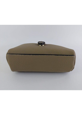 Жіноча сумка клатч з натуральної шкіри мала темно-бежева No Brand (354333312)