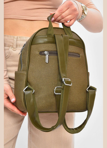 Рюкзак жіночий з екошкіри зеленого кольору Let's Shop (331600771)