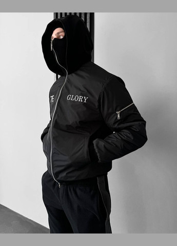 Чорна демісезонна куртка з балаклавою та капюшоном Seventy.Eight