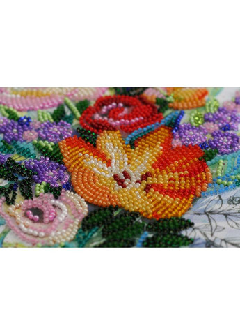Набір-міді для вишивання бісером "Квіткова феєрія" AMB-067 20х20 см No Brand (330608854)