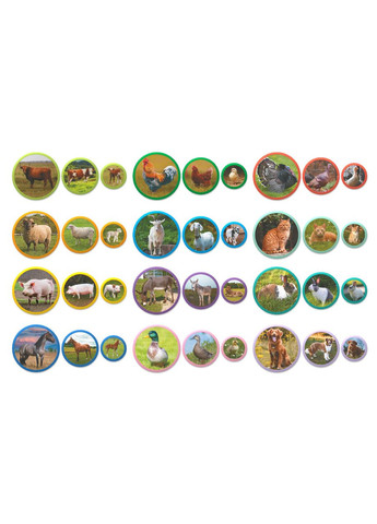 Игровой набор магнитов Монтессори "Семейство животных: ферма" (36 шт.), Магниты животных ДоДо Dodo (338425612)