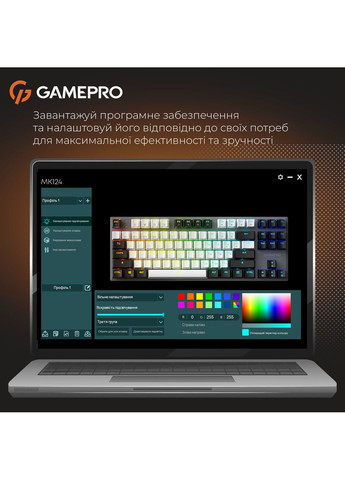Клавіатура бездротова Genesis Joker Pro MK124G Pro Gray GAMEPRO (369723241)