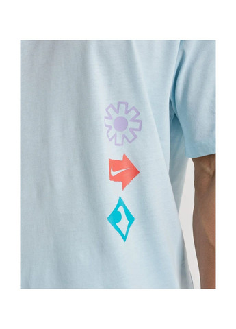 Голубая футболка мужская u nsw tee m90 oc brandrif lbr light blue Nike