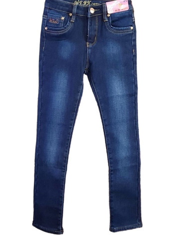 Утеплені джинси для дівчинки 89638 сині Merkiato (307832763)