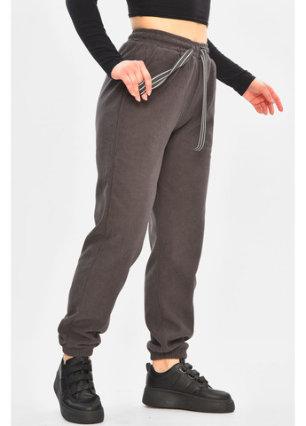 Спортивні штани жіночі на штучному хутрі темно-сірого кольору Let's Shop (364485096)