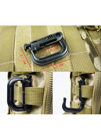 Тактична D-подібна пластикова пряжка, карабін, кільце для кріплення на рюкзак ( ) China (366666351)