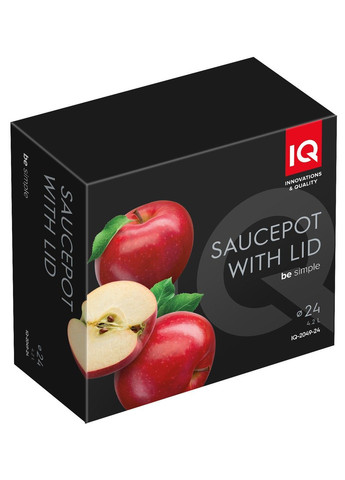 Каструля Be Simple алюмінієва 24 см (4.2 л) з кришкою (-2049-24) IQ (365276961)