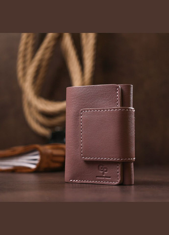 Жіночий гаманець з натуральної шкіри 11575 Рожевий Grande Pelle (306882193)