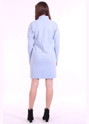 Блакитна кежуал сукня жіноча 112 однотонний ангора в'язка блакитна Актуаль