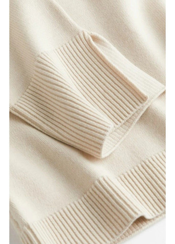 Светло-бежевый зимний женский свитер с v-образным вырезом н&м (57930) xs светло-бежевый H&M