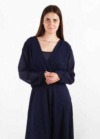 Темно-синее вечернее платье Enna Levoni однотонное