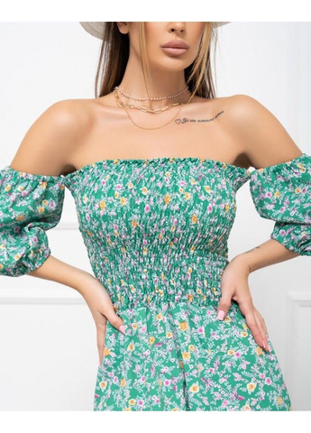 Зеленое повседневный платье sa-252a xl зеленый ISSA PLUS