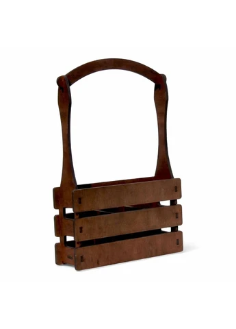 Подарочная переноска для пива WNINE, на 3 бутылки 0.33 л, деревянная, цвет палисандр, 350×240×70 мм (WN-035) Handy Games (388234151)