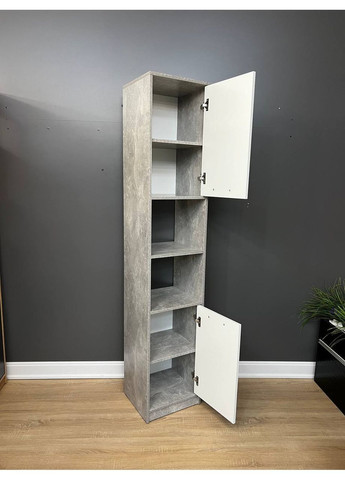 Пенал "Асті" 1960x390x354 мм Бетон/Білий No Brand (365062670)