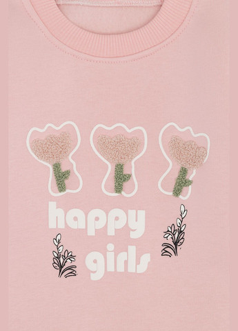 Feely kids свитшот для девочки цвет розовый цб-00259034 розовый футер