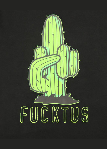 Лонгслів чоловічий чорний двунитка з принтом FUCKTUS 4PROFI чорний