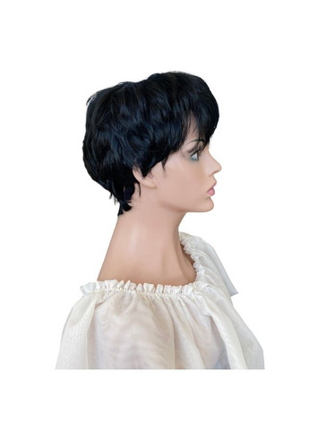 Парик черный короткий короткая стрижка No Brand 7159 (298685947)